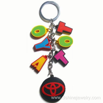 Promotional Custom Shaped Soft PVC Pendant Keychain